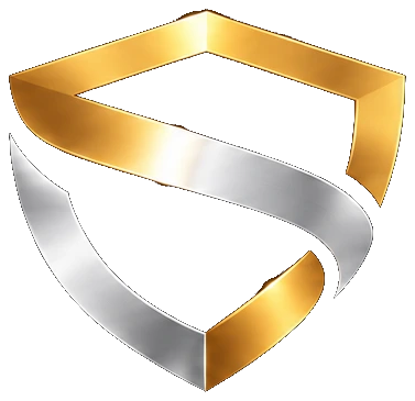 Insurance Steel Brokers gold and silver shield